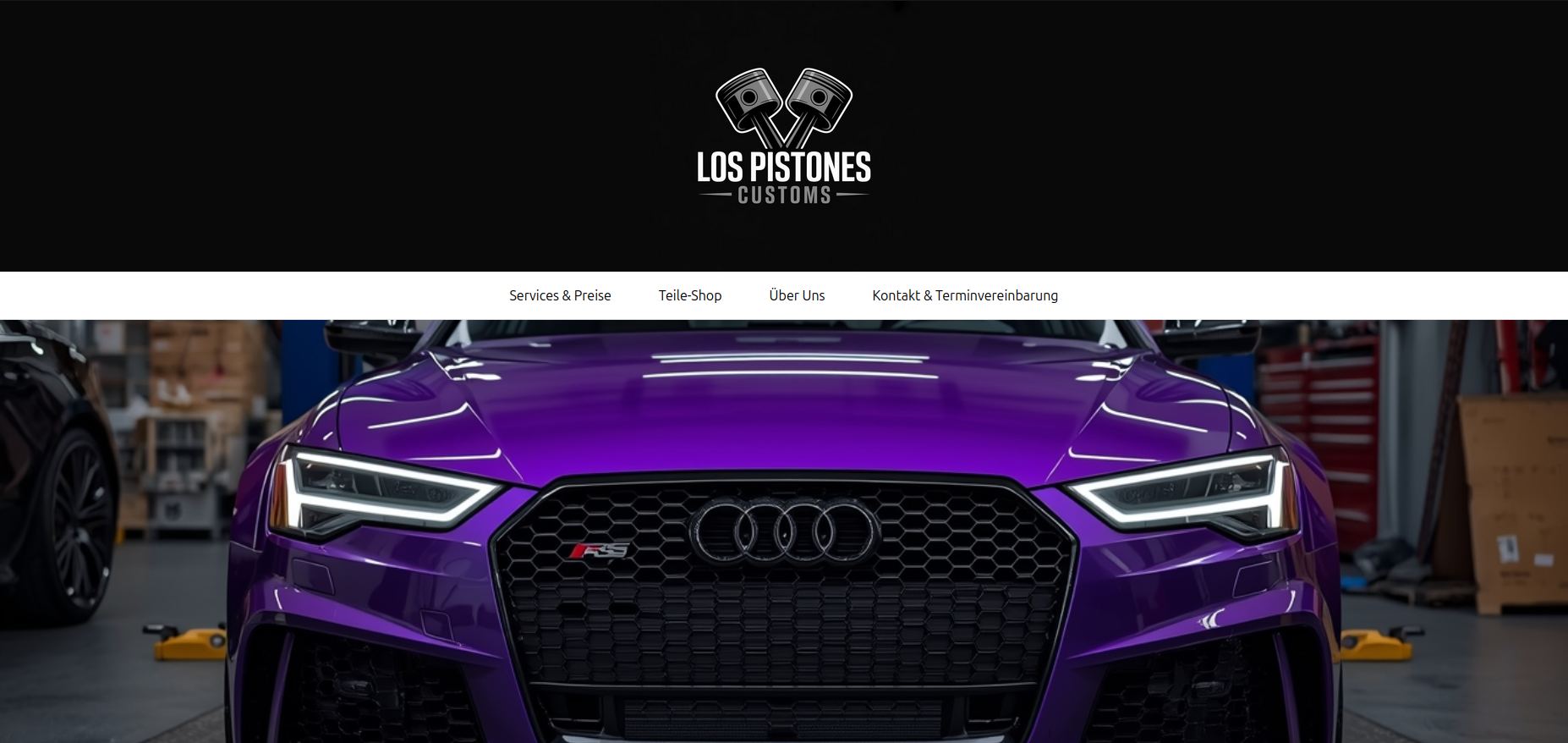 Los Pistones Customs Website Vorschau